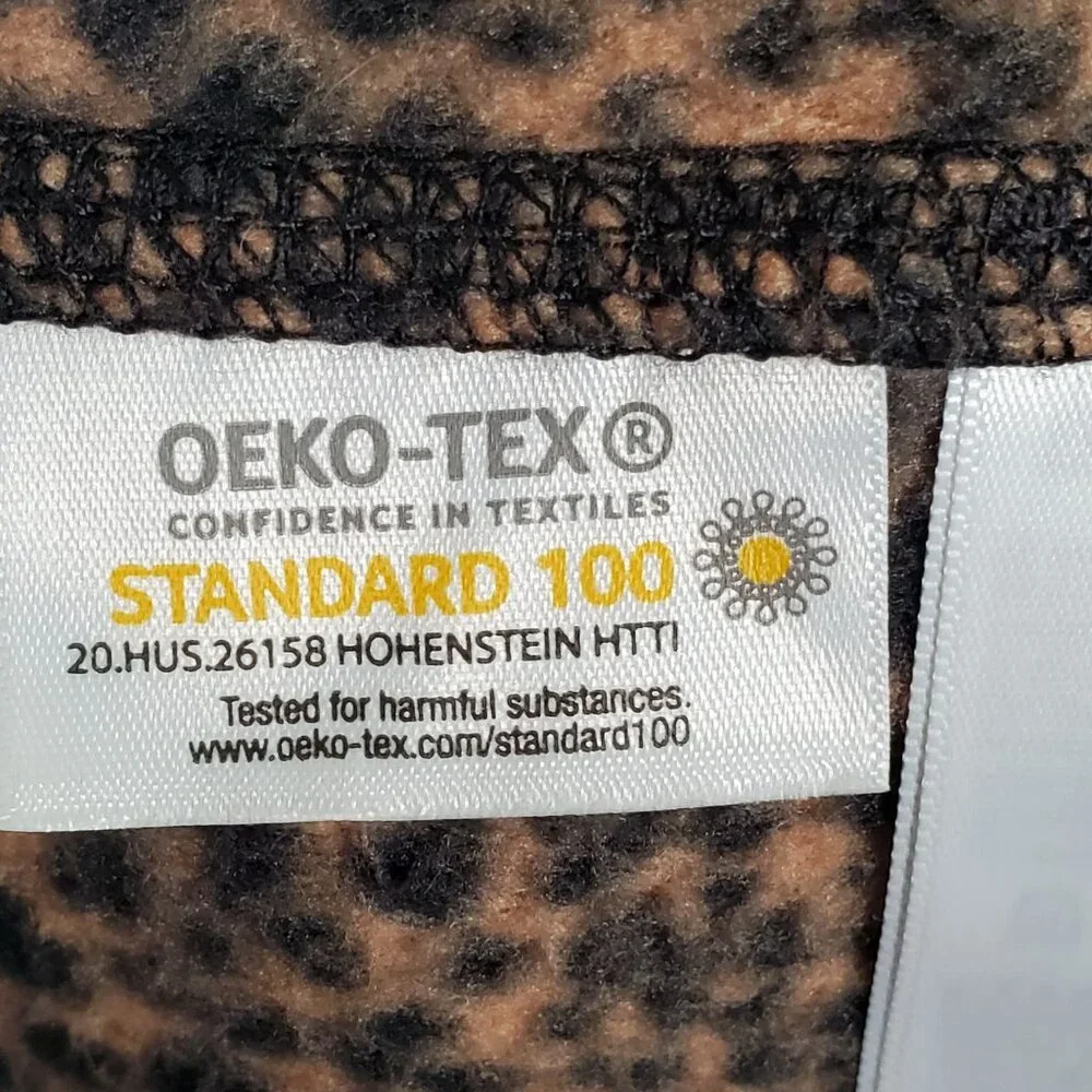 Lands End Womens 3X Shirt Leopard Print Zip Pullover Fleece Top Mob Wife Trendy - Picture 5 of 12